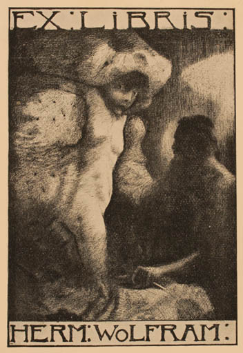 Exlibris by ? Unbekannt from Unknown for Herm Wolfram - 