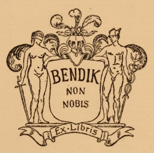 Exlibris by ? Unbekannt from Unknown for ? Benmdik - Hermes Law Mythology 