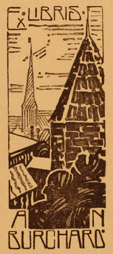 Exlibris by ? Unbekannt from Germany for A. N. Burchard - City 