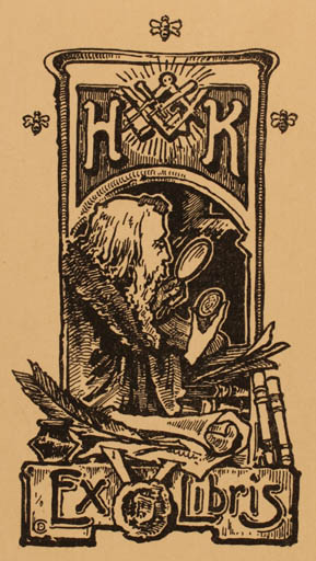 Exlibris by C. Drewes from Germany for ? H. K. - Book Jugend Man 