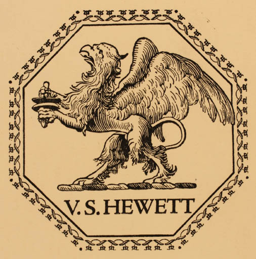 Exlibris by ? Unbekannt from Unknown for V. S. Hewett - Fable Animal 