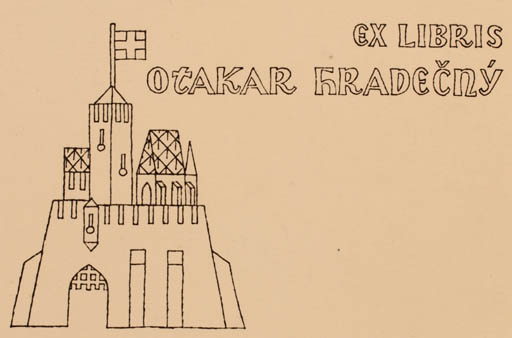 Exlibris by ? Unbekannt from Czech Republic for Ing. Otakar Hradecny - Castle/Palace 