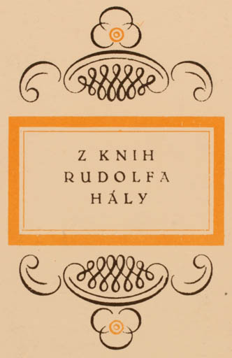 Exlibris by ? Unbekannt from Czech Republic for Rudolfa Haly - Text/Writing 
