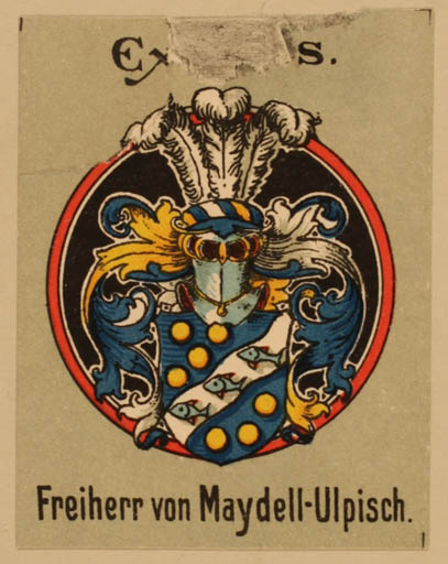 Exlibris by ? Unbekannt from Unknown for Freiherr Maydell-Ulpisch - Heraldry 