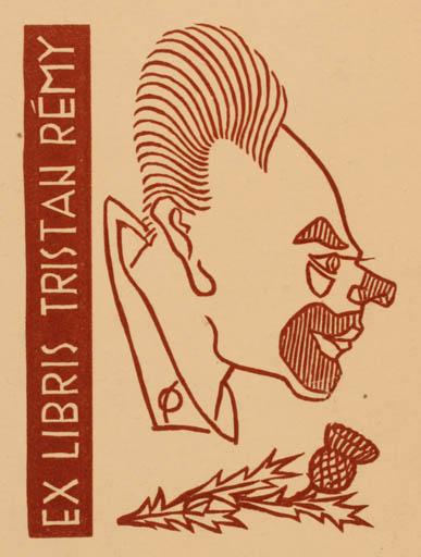 Exlibris by ? Unbekannt from Unknown for Tristan Remy - Portrait 
