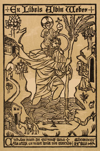 Exlibris by ? Unbekannt from Unknown for Albin Weber - Religion 
