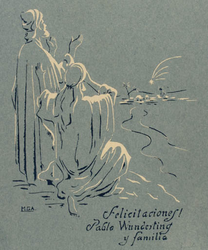 Exlibris by ? Unbekannt from Spain for Pablo Wunderling - Religion 