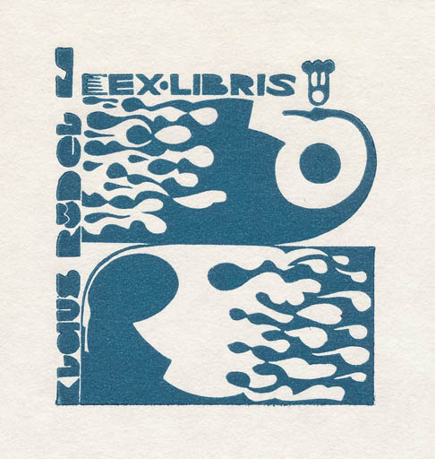 Exlibris by Aleksandr Kirsanow from Russia for Klaus Rödel - Abstract 