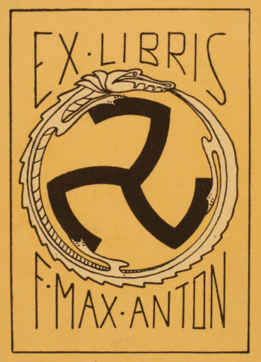 Exlibris by ? Unbekannt from Unknown for F. Max Anton - 