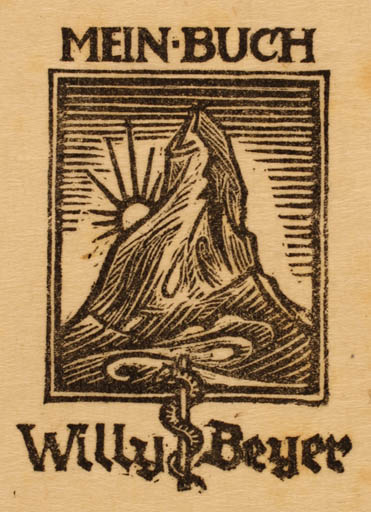 Exlibris by ? Unbekannt from Unknown for Willy Beyer - Scenery/Landscape 