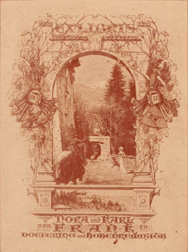 Exlibris by ? Unbekannt from Unknown for Nora u. Karl Frank - Scenery/Landscape 