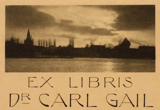 Exlibris by ? Unbekannt from Unknown for Dr. Carl Gail - Scenery/Landscape 