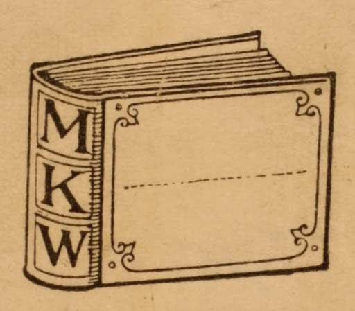 Exlibris by ? Unbekannt from Unknown for ? M. K. W. - Book 