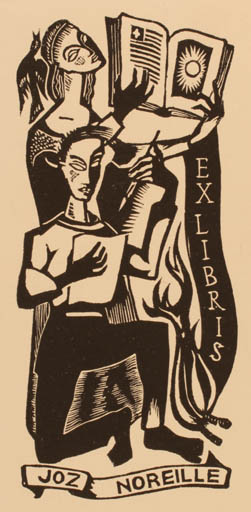 Exlibris by ? Unbekannt from Unknown for Jos Noreille - Book Couple 