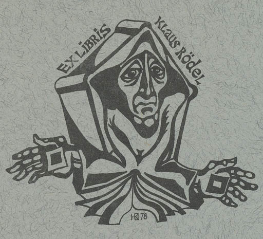 Exlibris by Jurij W. Kuznetsow from Soviet Union for Klaus Rödel - Portrait 