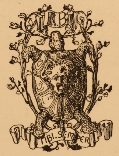 Exlibris by ? Unbekannt from Unknown for ? R. B. - 