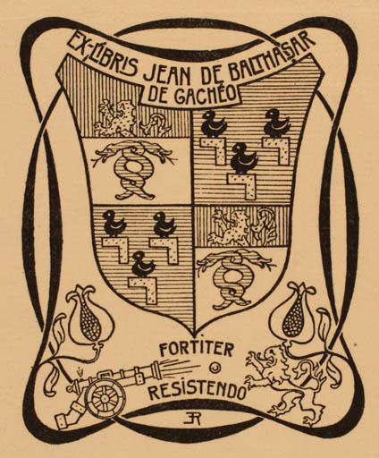 Exlibris by ? Unbekannt from Unknown for Jean de Balthasar Gacheo - Heraldry 