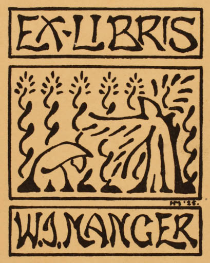 Exlibris by ? Unbekannt from Unknown for W. J. Manger - Abstract 
