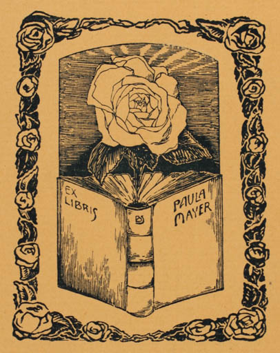 Exlibris by ? Unbekannt from Unknown for Paula Mayer - Flower Book Flora 