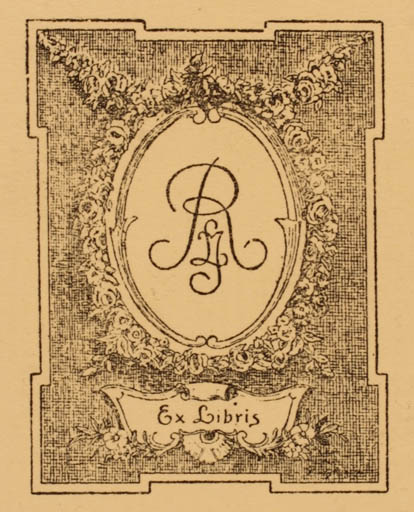 Exlibris by ? Unbekannt from Unknown for ? R. L. J. - Monogram 