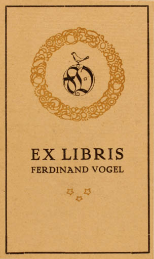 Exlibris by ? Unbekannt from Unknown for Ferdinand Vogel - Monogram 