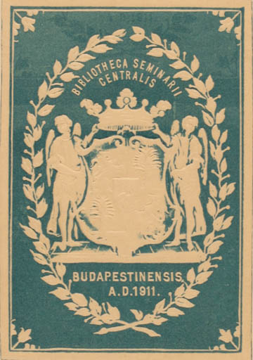 Exlibris by ? Unbekannt from Hungary for ? Bibl Semin Centr Budapest - Heraldry 