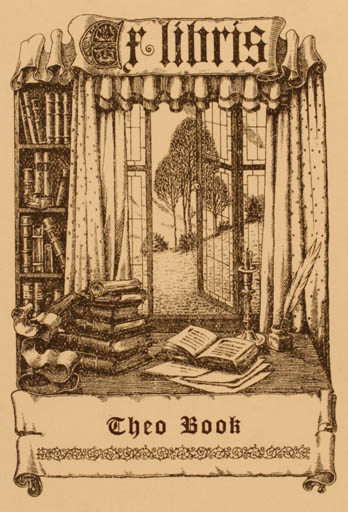 Exlibris by ? Unbekannt from Unknown for Theo Book - Book Interior Jugend 