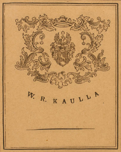 Exlibris by ? Unbekannt from Unknown for W. R. Kaulla - Heraldry 