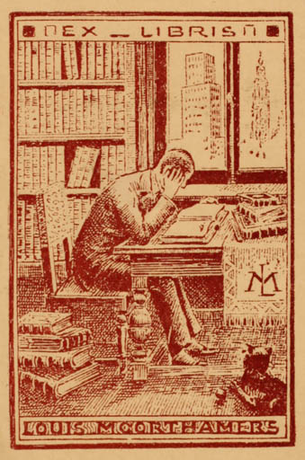 Exlibris by ? Unbekannt from Unknown for Louis Moorthamers - Book Interior Man 