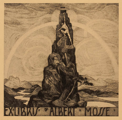 Exlibris by ? Unbekannt from Unknown for Albert Mosse - Scenery/Landscape 