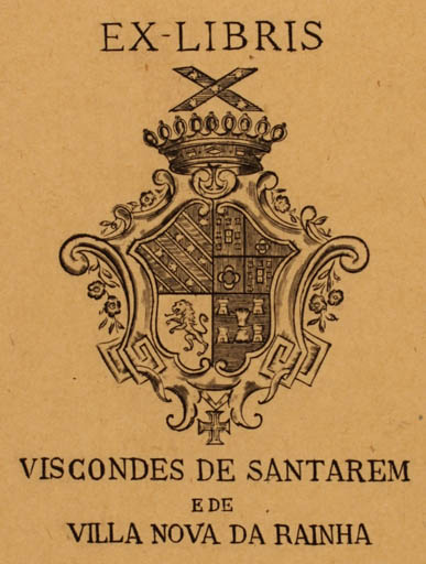 Exlibris by ? Unbekannt from Unknown for Viscondes de Santarem - Heraldry 
