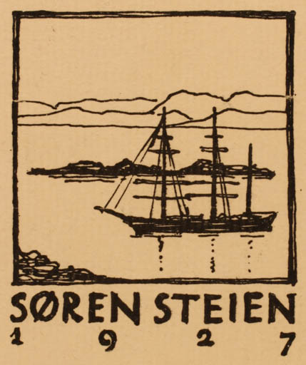 Exlibris by ? Unbekannt from Unknown for Sören Steien - Ship/Boat 