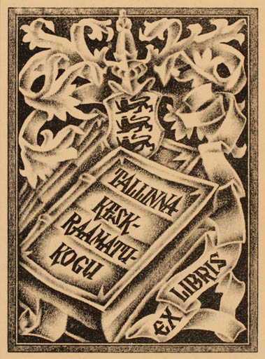 Exlibris by ? Unbekannt from Estonia for ? Tallinn Centralbibliotek - Book 