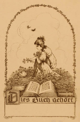 Exlibris by ? Unbekannt from Unknown for ? Universalexlibris - Book Flora Woman 