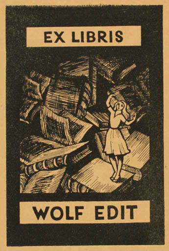 Exlibris by ? Unbekannt from Unknown for Edit Wolf - Book Woman 