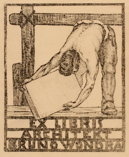 Exlibris by ? Unbekannt from Unknown for Architekt Bruno Wondra - Working 