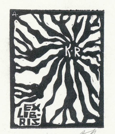 Exlibris by Wjatscheslaw Altabajef from Soviet Union for Klaus Rödel - Abstract 