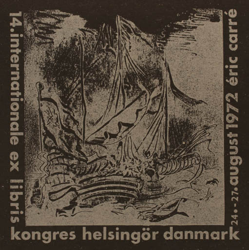 Exlibris by ? Unbekannt from Unknown for Éric Carré - Exlibris Congress Ship/Boat 