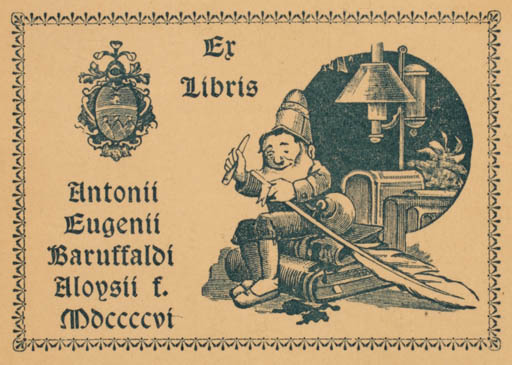 Exlibris by ? Unbekannt from Unknown for Anton Eugen Barrufaldi - Book 