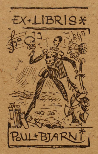 Exlibris by ? Unbekannt from Unknown for Poul Bjarni - Theater/Cirkus 
