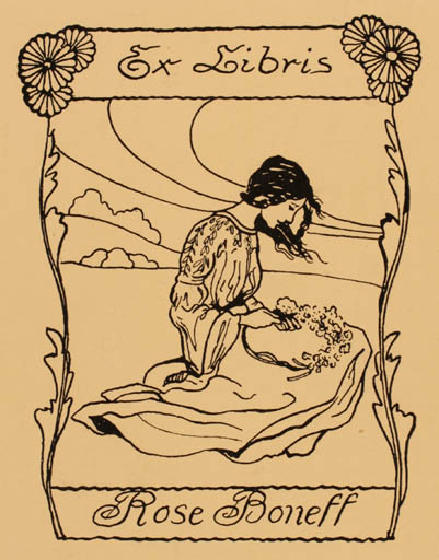 Exlibris by ? Unbekannt from Unknown for Rose Boneff - Jugend Woman 