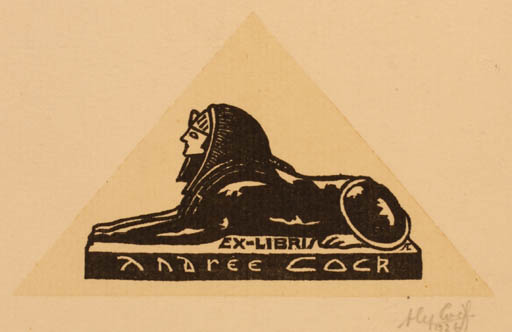 Exlibris by ? Unbekannt from Unknown for Andre Cocr - Egypt 