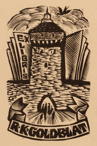 Exlibris by ? Unbekannt from Unknown for R. K. Goldblat - Architecture Book 