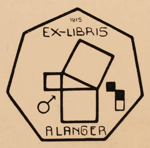 Exlibris by ? Unbekannt from Unknown for A. Langer - Abstract 