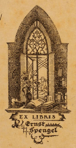 Exlibris by ? Unbekannt from Unknown for Ernst Spengel - Book Interior 