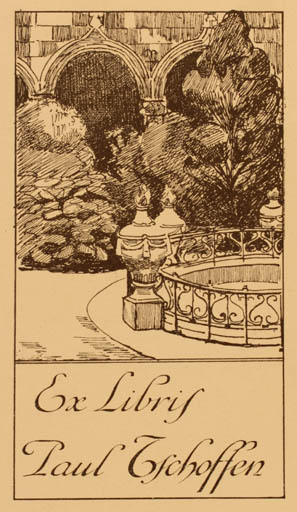 Exlibris by ? ? from Unknown for Paul Tschoffen - Architecture 