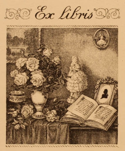 Exlibris by ? Unbekannt from Unknown for ? Universalexlibris - Flower Book Interior 