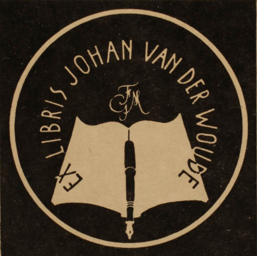 Exlibris by ? Unbekannt from Unknown for Johan van der Woude - 
