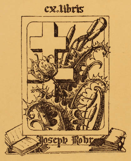 Exlibris by Joseph Rohr from Germany for Joseph Rohr - 