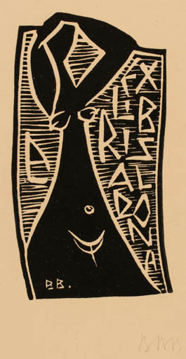 Exlibris by ? Unbekannt from Unknown for ? Aldona - Woman 